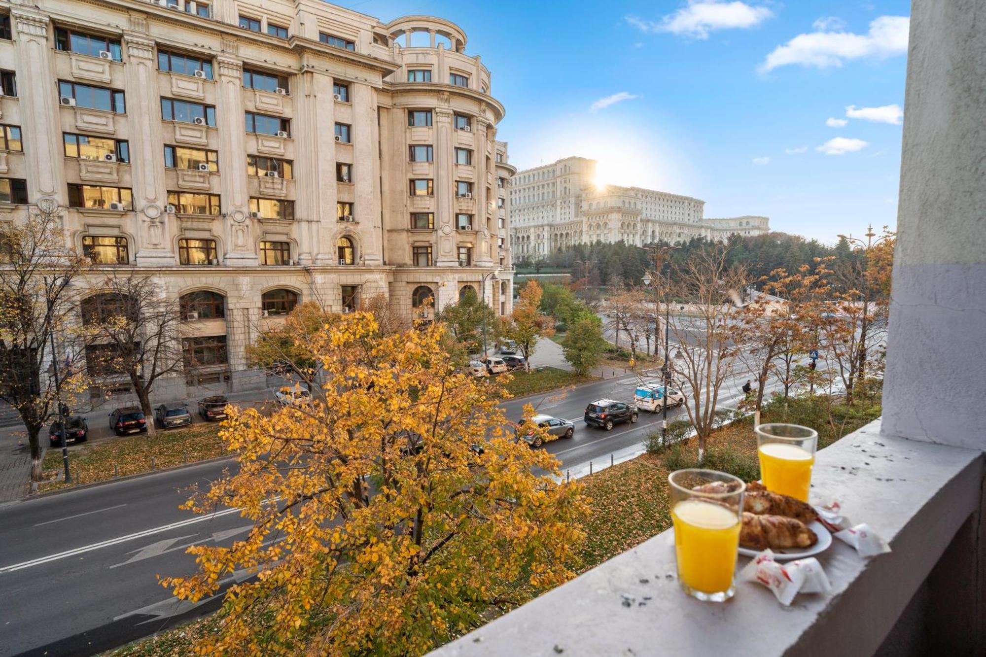 شقة Parliament Pearl - Amazing View - Old Town بوخارست المظهر الخارجي الصورة